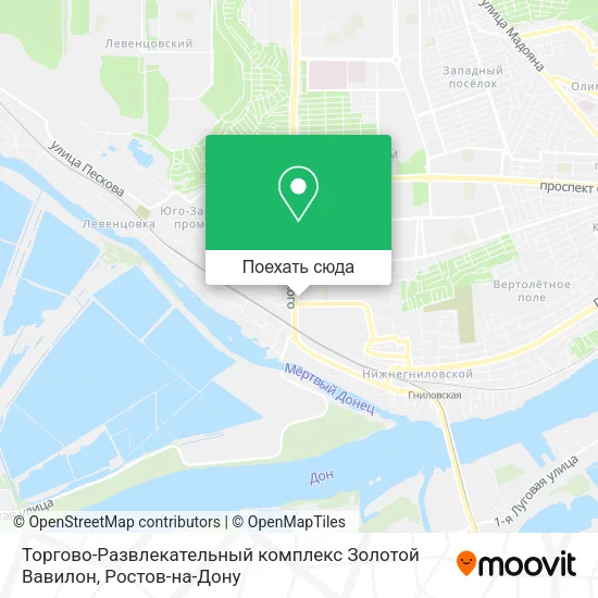 Карта Торгово-Развлекательный комплекс Золотой Вавилон