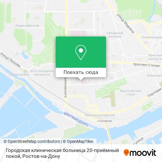 Карта Городская клиническая больница 20-приёмный покой