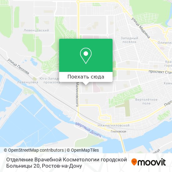 Карта Отделение Врачебной Косметологии городской Больницы 20