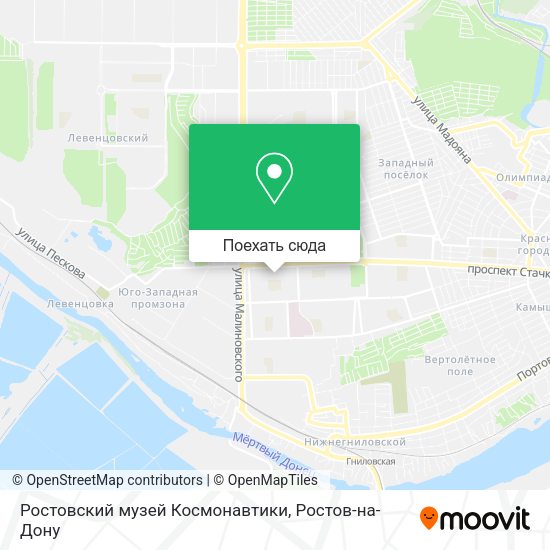 Карта Ростовский музей Космонавтики