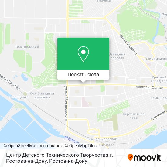 Карта Центр Детского Технического Творчества г. Ростова-на-Дону