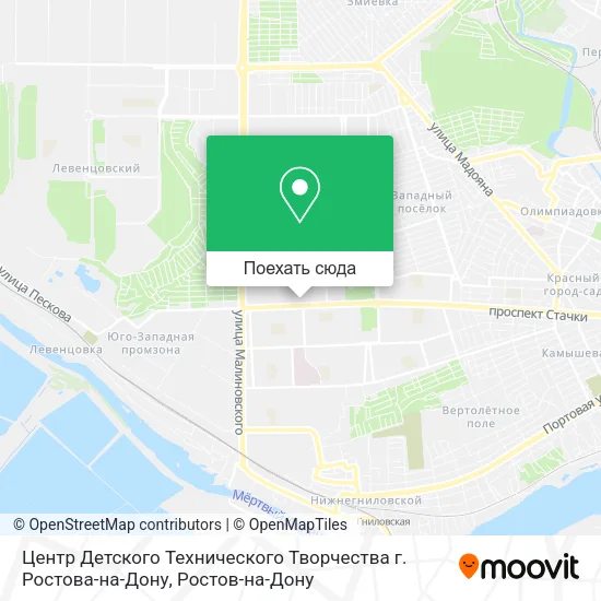 Карта Центр Детского Технического Творчества г. Ростова-на-Дону
