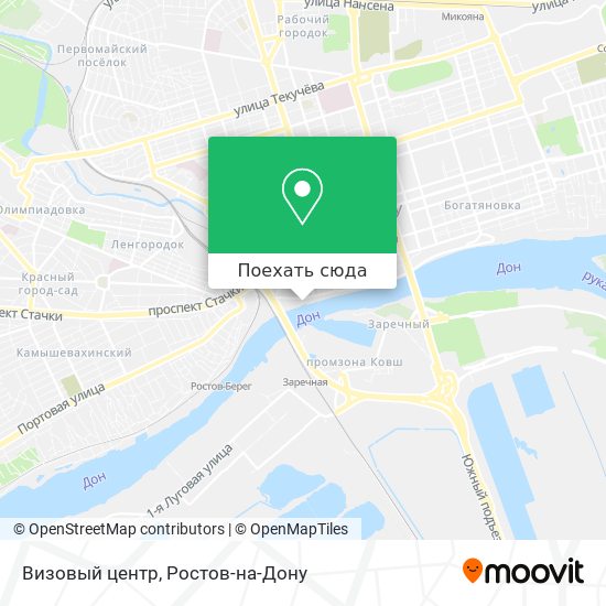 Карта Визовый центр