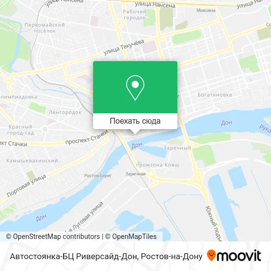 Карта Автостоянка-БЦ Риверсайд-Дон