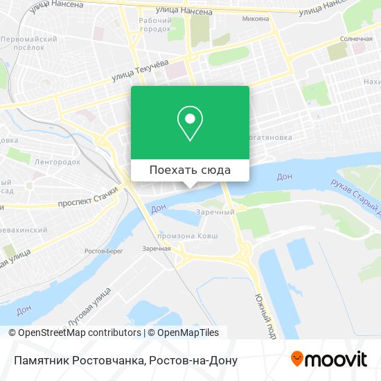 Карта Памятник Ростовчанка