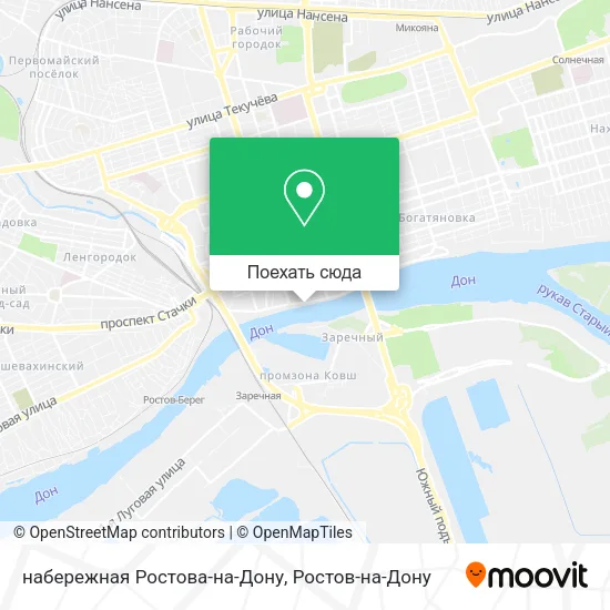 Карта набережная Ростова-на-Дону