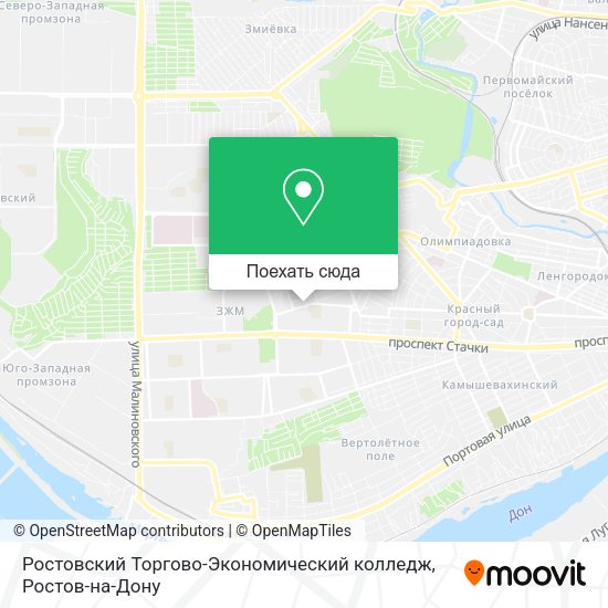 Карта Ростовский Торгово-Экономический колледж