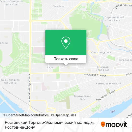 Карта Ростовский Торгово-Экономический колледж