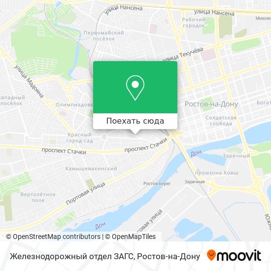Карта Железнодорожный отдел ЗАГС