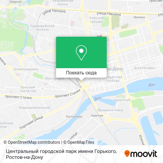 Карта Центральный городской парк имени Горького
