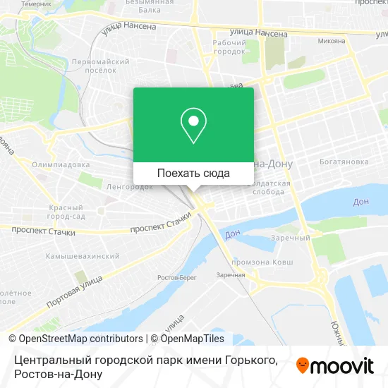Карта Центральный городской парк имени Горького