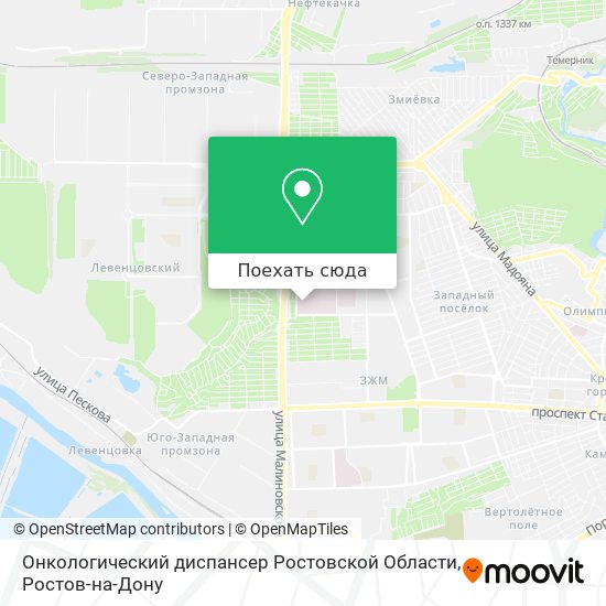 Карта Онкологический диспансер Ростовской Области