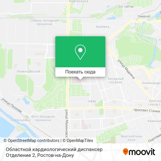 Карта Областной кардиологический диспансер Отделение 2