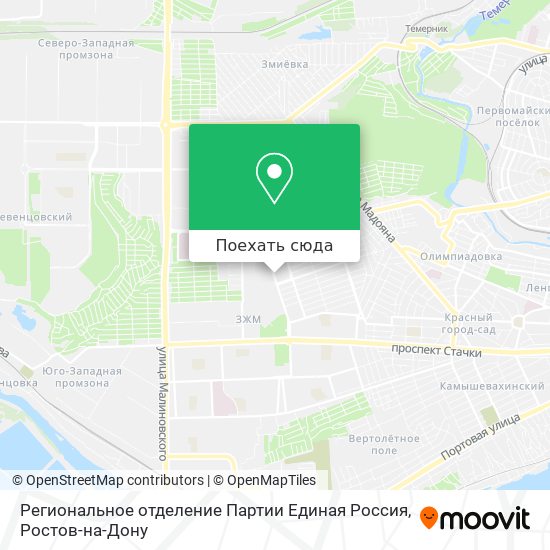 Карта Региональное отделение Партии Единая Россия