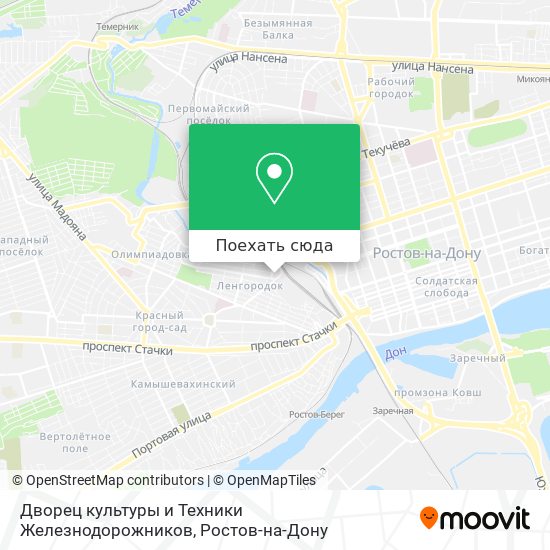Карта Дворец культуры и Техники Железнодорожников