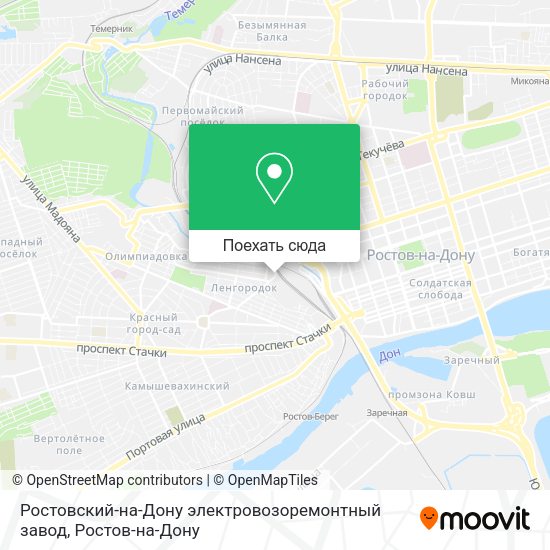 Карта Ростовский-на-Дону электровозоремонтный завод