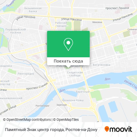 Карта Памятный Знак центр города