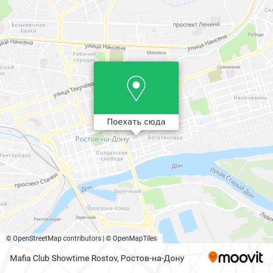 Карта Mafia Club Showtime Rostov
