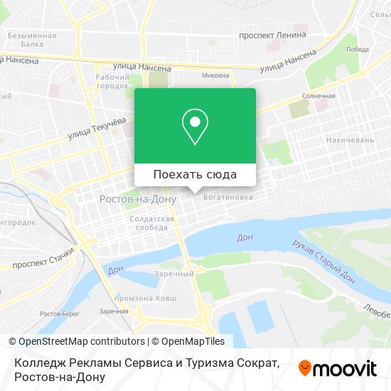 Карта Колледж Рекламы Сервиса и Туризма Сократ