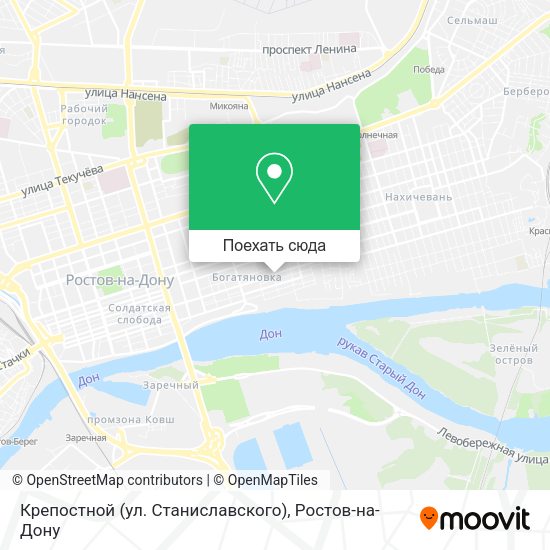 Карта Крепостной (ул. Станиславского)