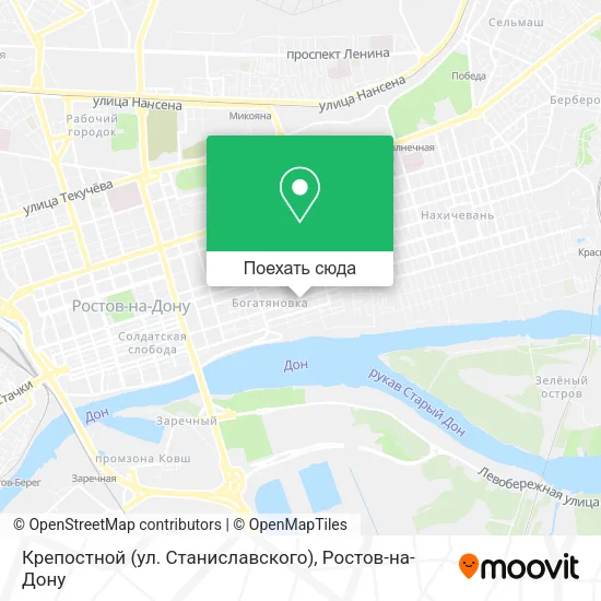 Карта Крепостной (ул. Станиславского)