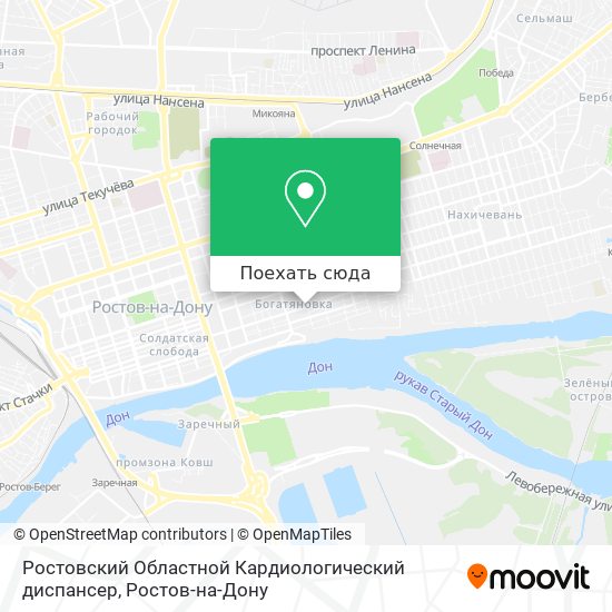 Карта Ростовский Областной Кардиологический диспансер