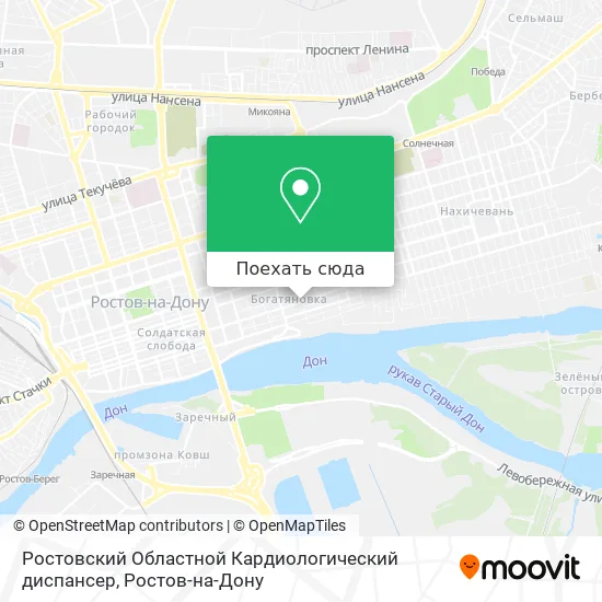 Карта Ростовский Областной Кардиологический диспансер