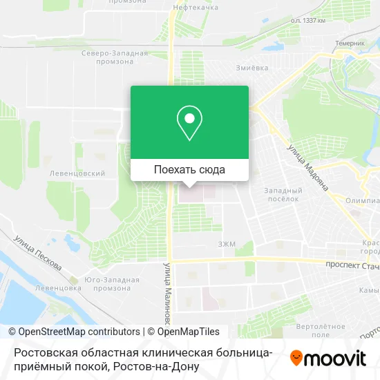 Карта Ростовская областная клиническая больница-приёмный покой