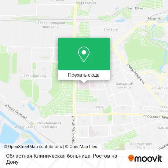 Карта Областная Клиническая больница