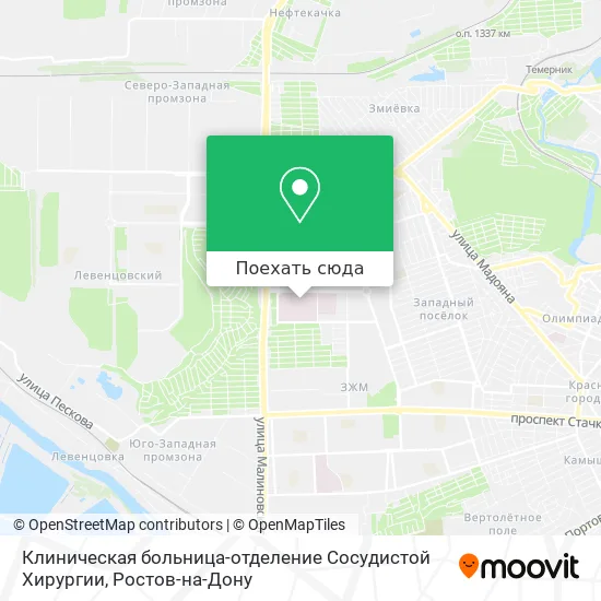 Карта Клиническая больница-отделение Сосудистой Хирургии