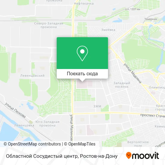 Карта Областной Сосудистый центр