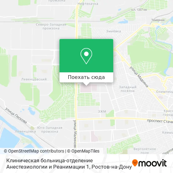 Карта Клиническая больница-отделение Анестезиологии и Реанимации 1