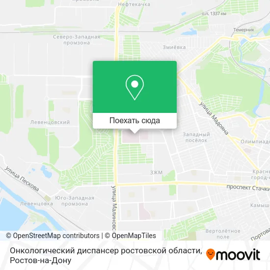 Карта Онкологический диспансер ростовской области
