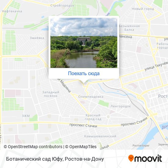 Карта Ботанический сад Юфу