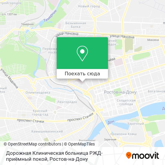 Карта Дорожная Клиническая больница РЖД-приёмный покой