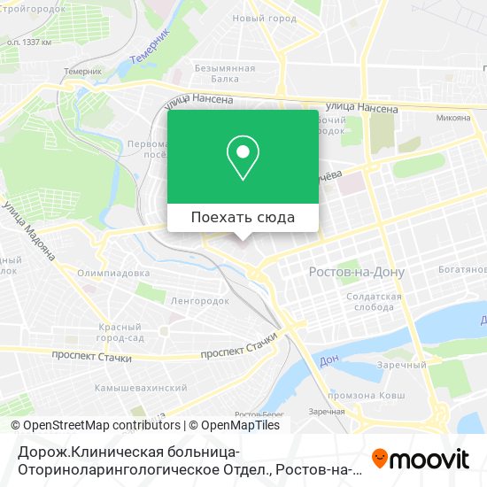 Карта Дорож.Клиническая больница-Оториноларингологическое Отдел.