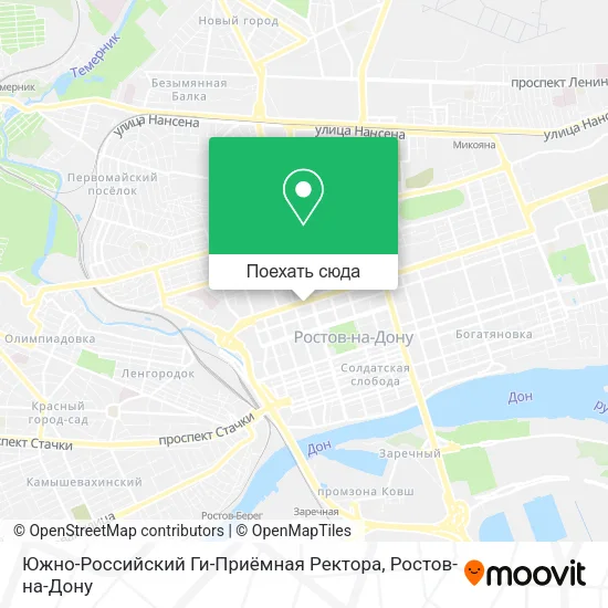 Карта Южно-Российский Ги-Приёмная Ректора