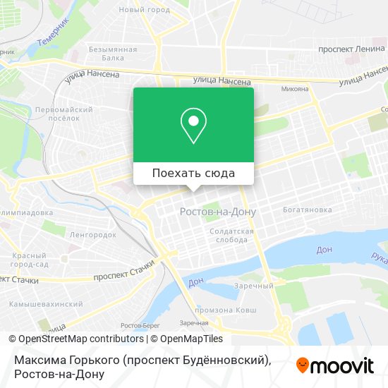 Карта Максима Горького (проспект Будённовский)