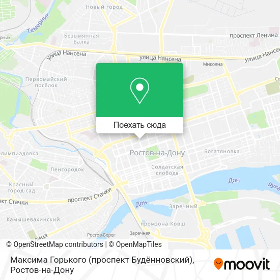 Карта Максима Горького (проспект Будённовский)