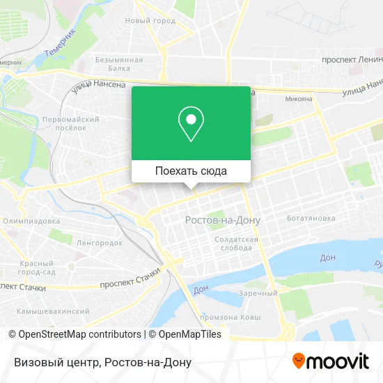 Карта Визовый центр