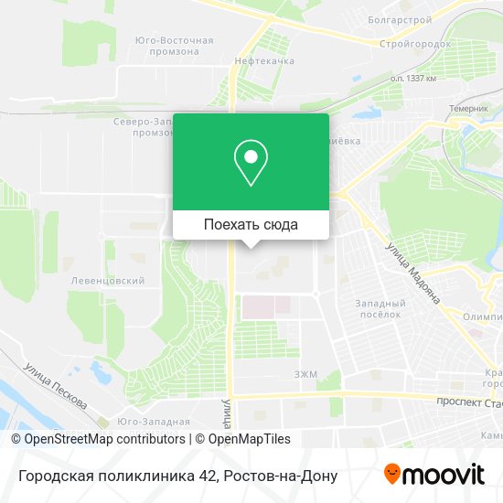 Карта Городская поликлиника 42