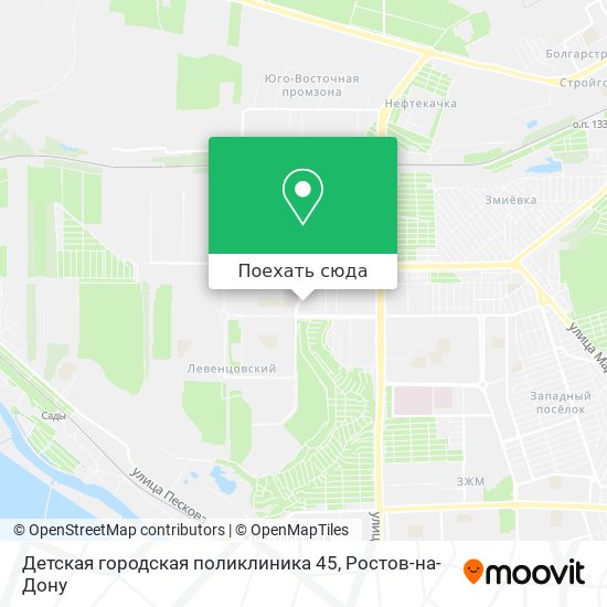 Карта Детская городская поликлиника 45