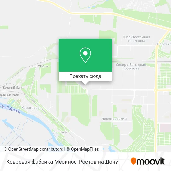 Карта Ковровая фабрика Меринос