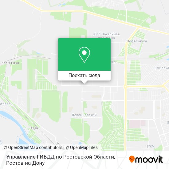 Карта Управление ГИБДД по Ростовской Области