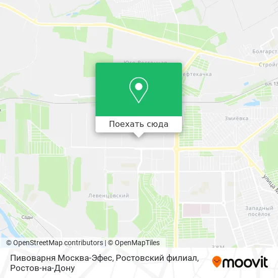 Карта Пивоварня Москва-Эфес, Ростовский филиал