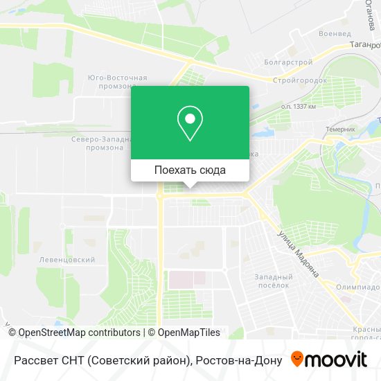 Карта Рассвет СНТ (Советский район)