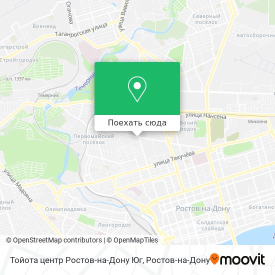 Карта Тойота центр Ростов-на-Дону Юг