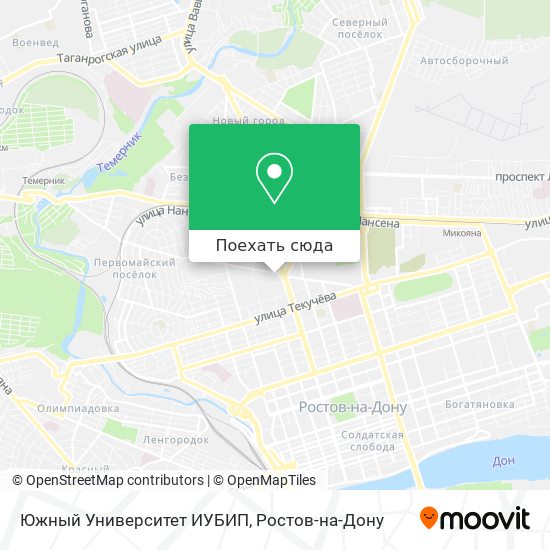 Карта Южный Университет ИУБИП