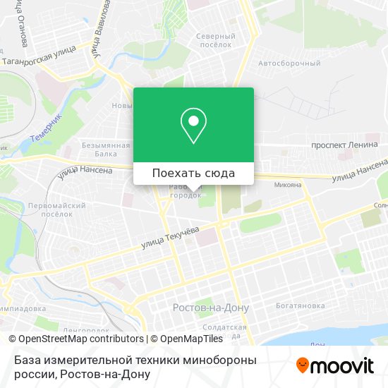 Карта База измерительной техники минобороны россии