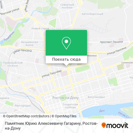 Карта Памятник Юрию Алексеевичу Гагарину